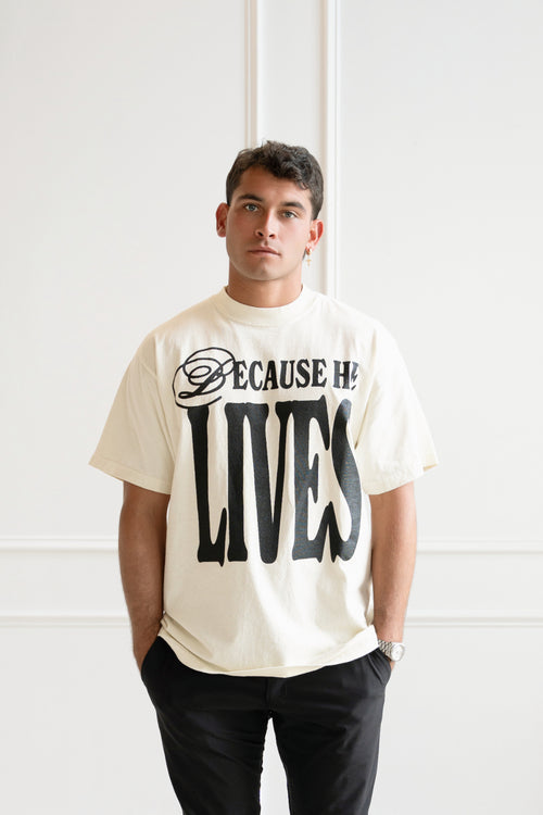 Because He Lives - Drop Shoulder Premium Tee