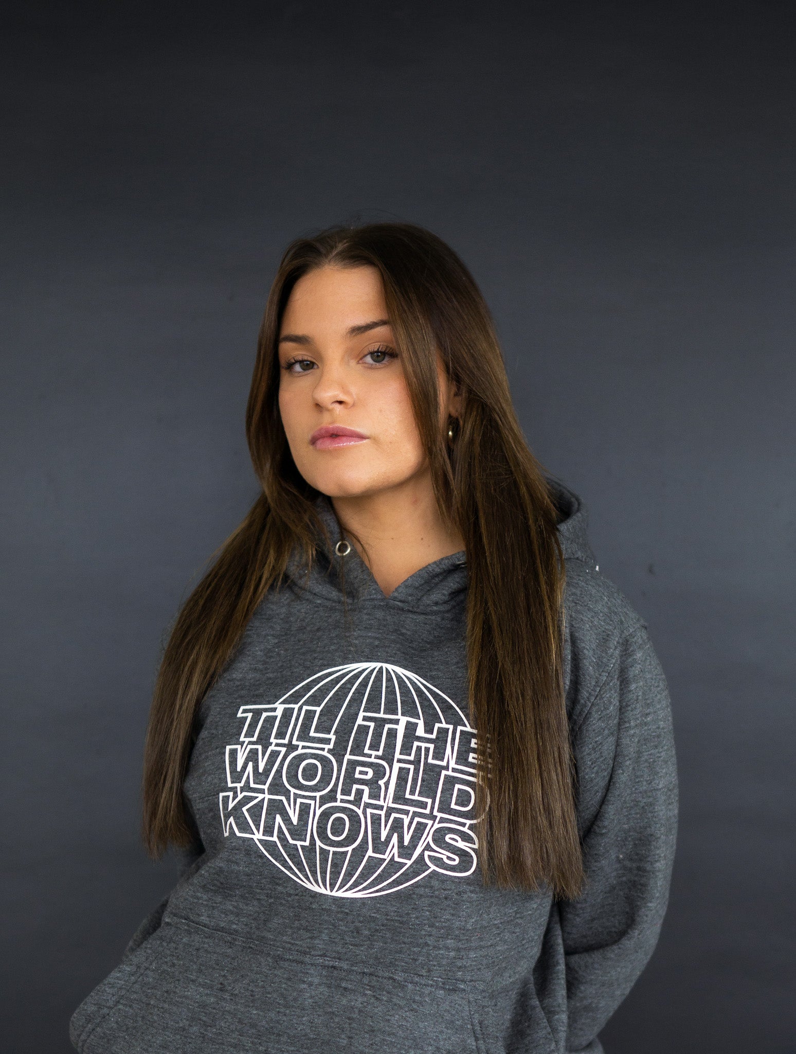 Til The World Knows - Premium Dark Grey Heather Sweatshirt