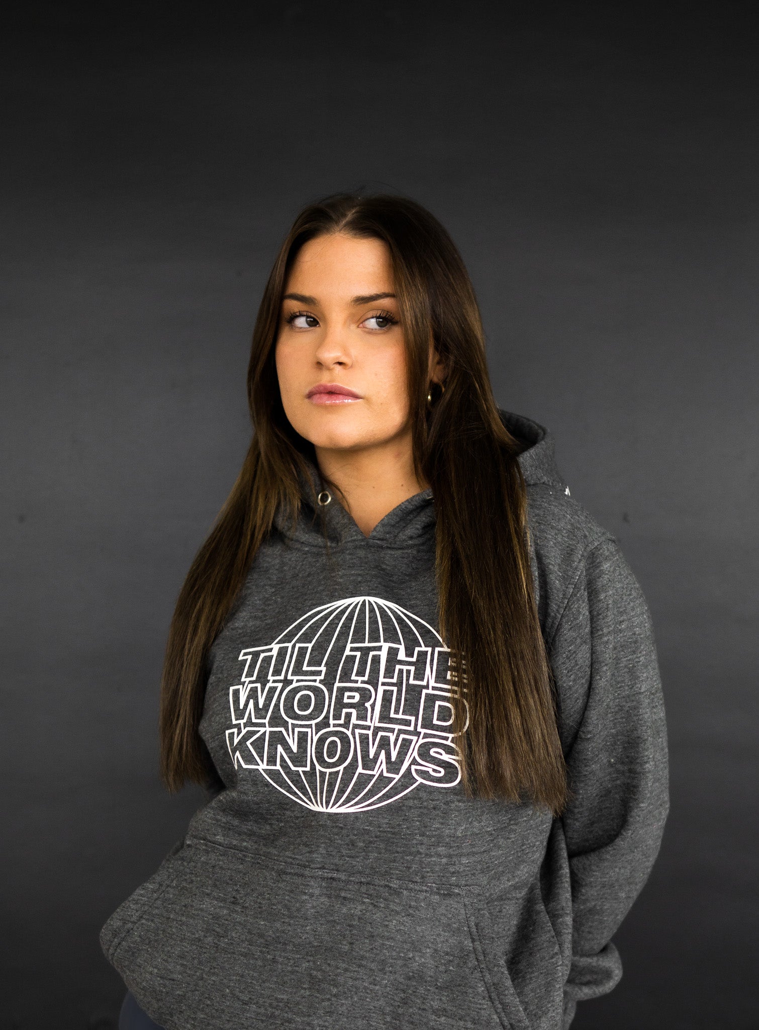 Til The World Knows - Premium Dark Grey Heather Sweatshirt